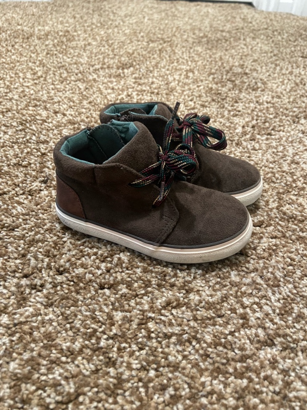 Toddler Brown Suede Casual Ankle Sneakers